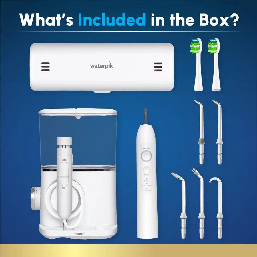 XMSJ Sensonic Complete Care Water Flosser And Rechargeable Toothbrush Combo