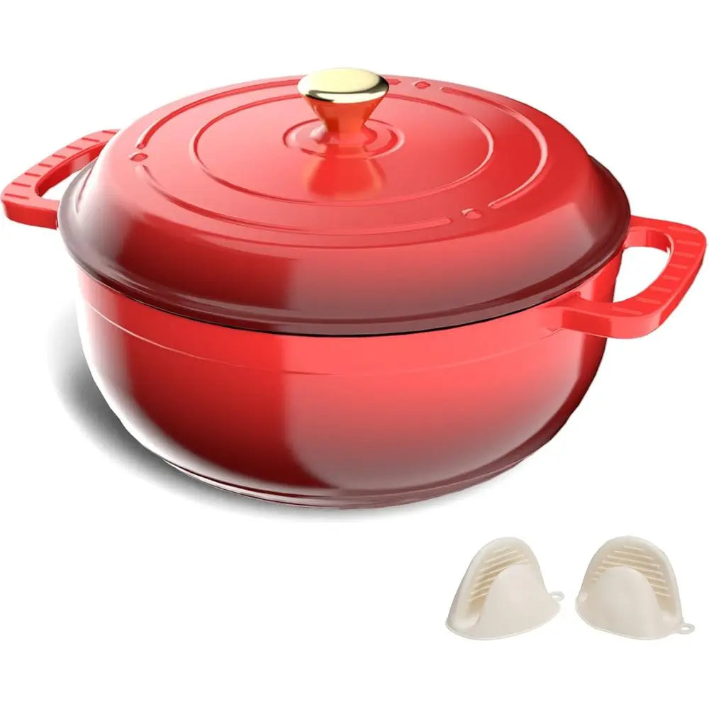 Enamel Cast Iron Dutch Oven With Lid For Oven Cooking by S And B Enterprise