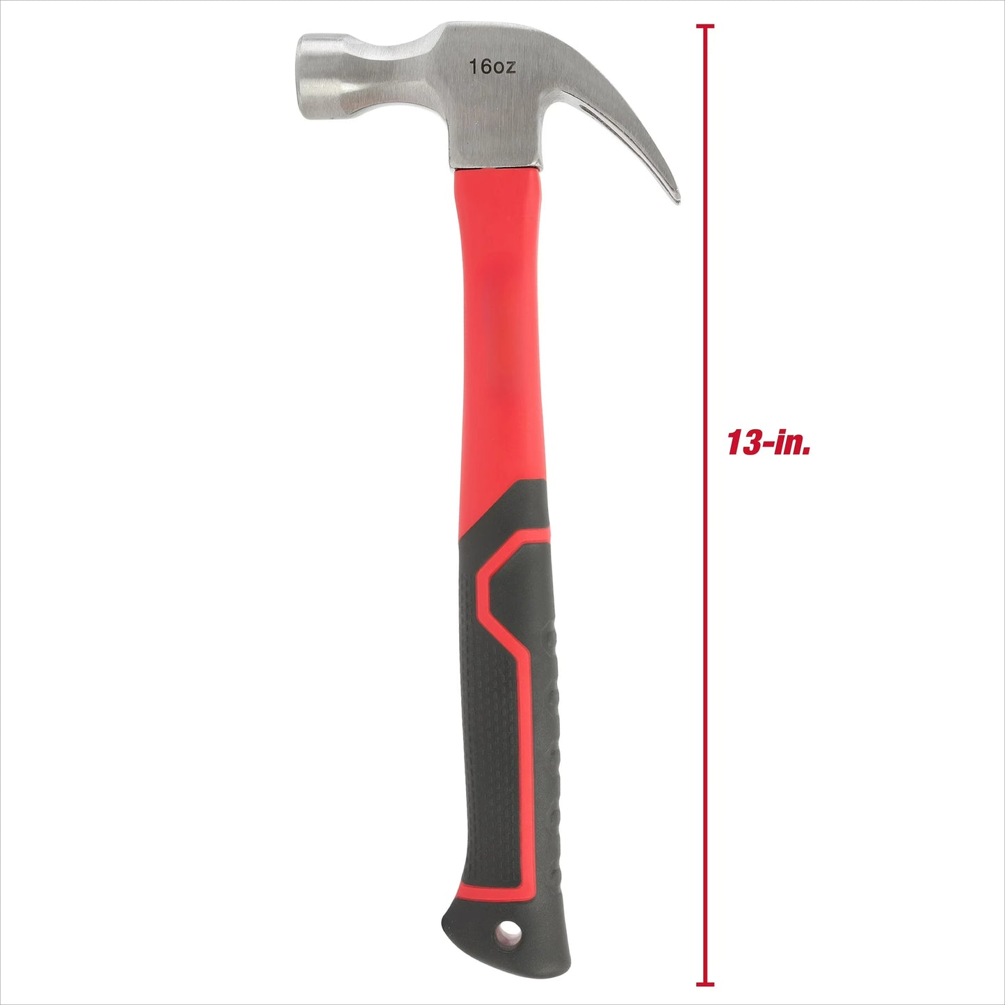 16-Ounce Claw Hammer with Fiberglass Handle by S And B Enterprise