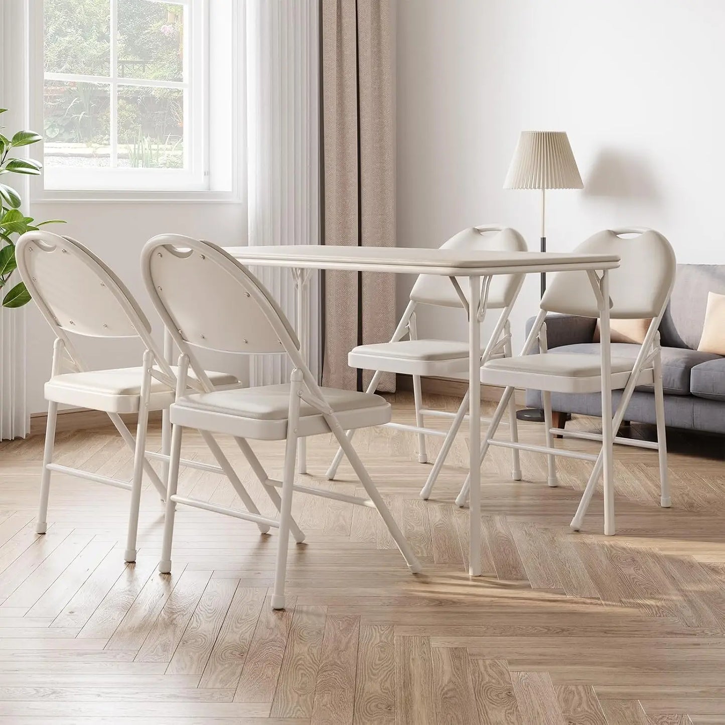 Portable Folding Table and Chairs Five-Piece Set