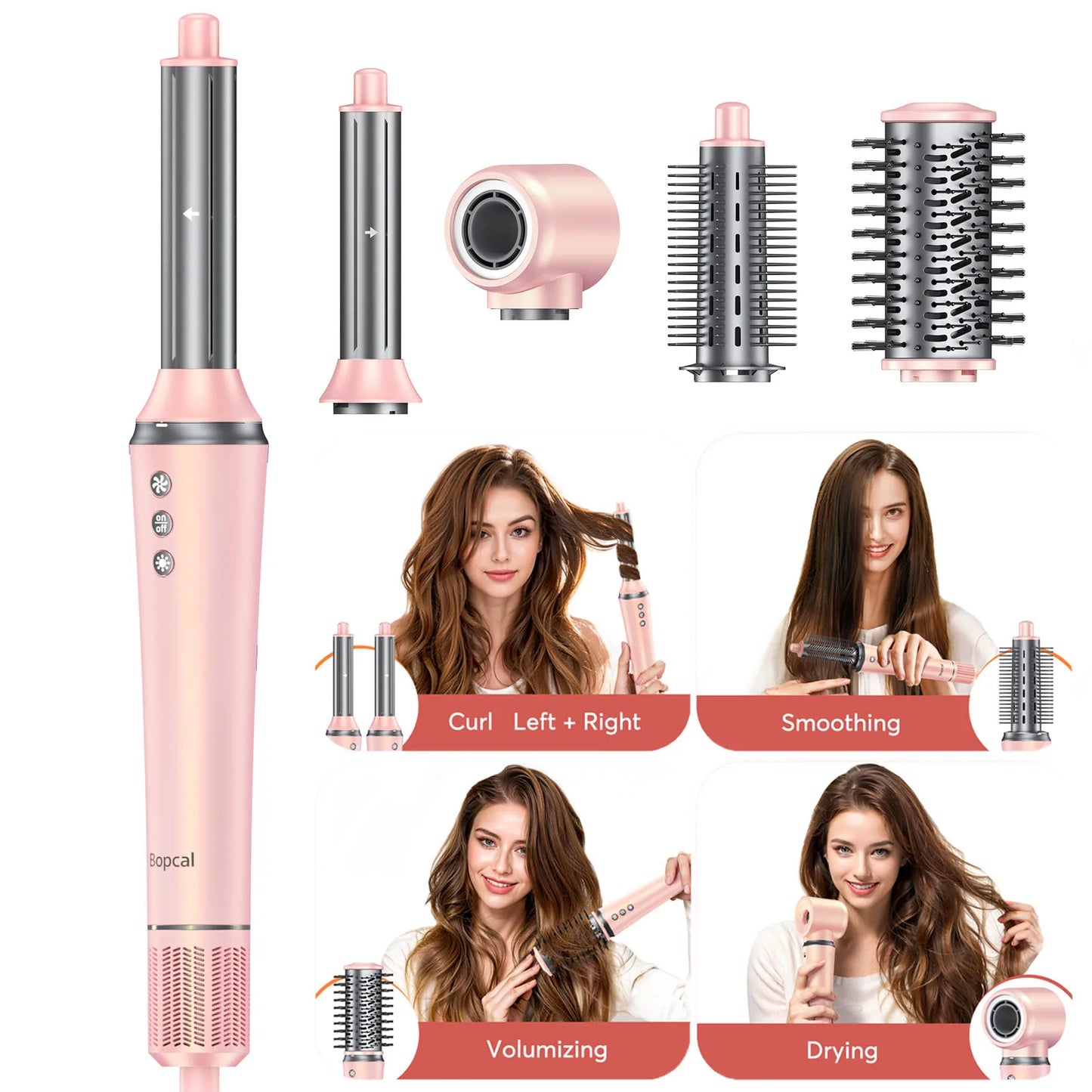 BOPCAL 5 In 1 Hair Dryer Multifunctional Styling Tool 1200W