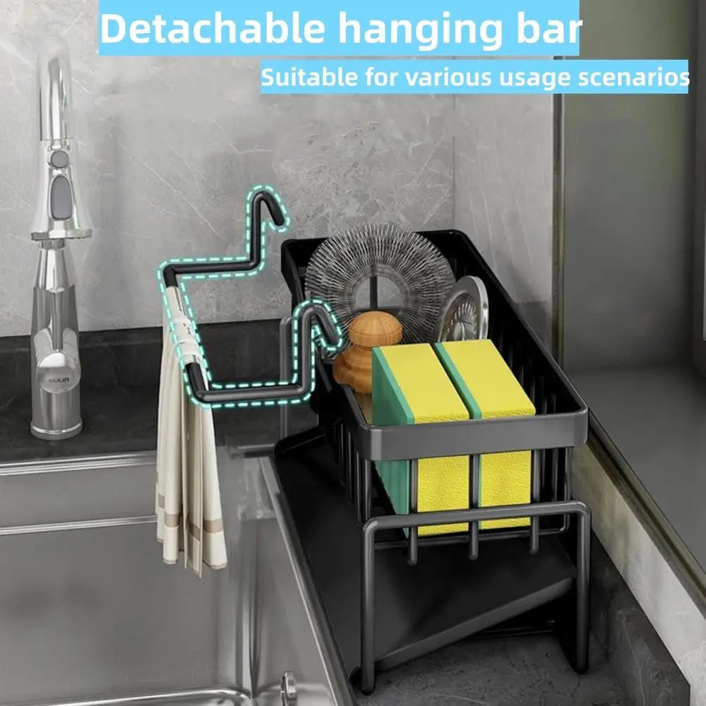 Stainless Steel Dish Sponge Organizer With Detachable Rack by S And B Enterprise