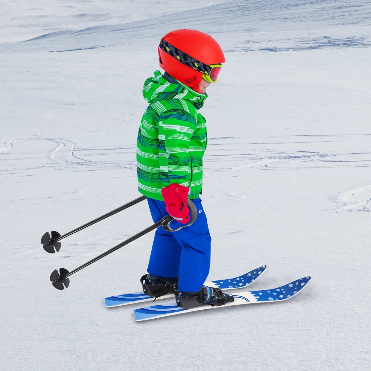 Kid Ski Set With Poles Snowblade For Beginners Ages 2-8