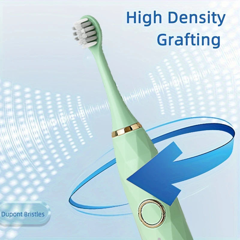 Electric Toothbrush Rotary With Timer Waterproof USB Rechargeable 10 Heads by S And B Enterprise