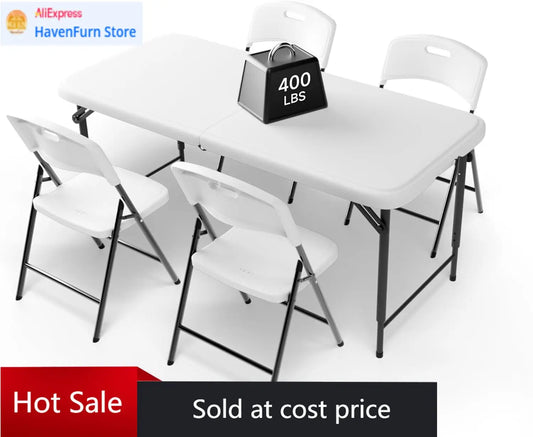 Portable Folding Table And Chair Set Heavy Duty For Indoor Outdoor Use