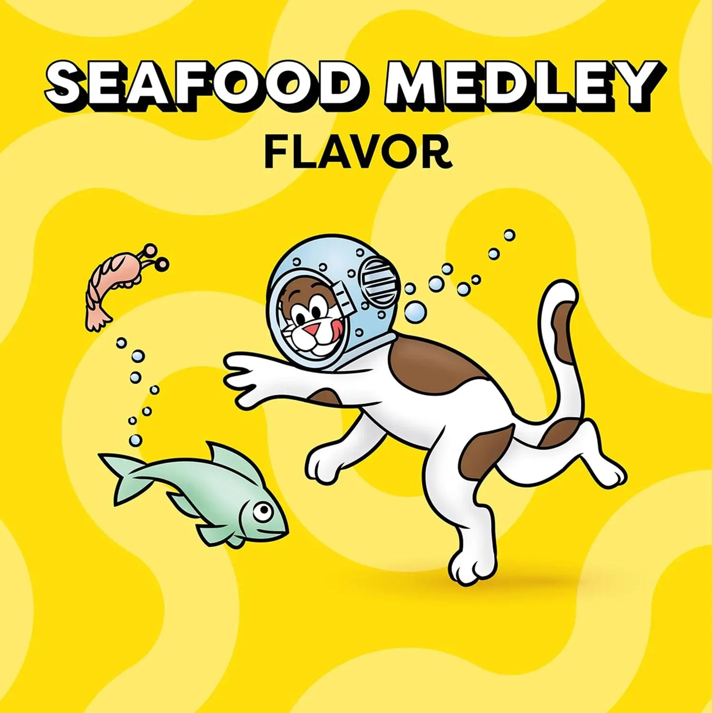 Crunchy And Soft Cat Treats Seafood Medley Flavor For Cats