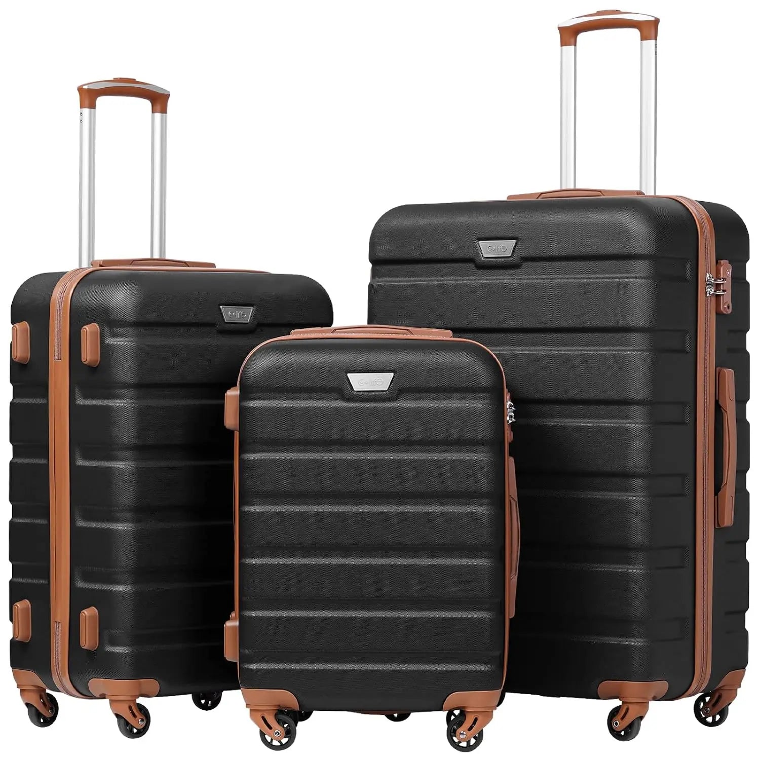3 Piece Lightweight Durable Hardshell Luggage Set 360° Spinner Wheels TSA Approved Lock Suitcases, Customize by S And B Enterprise