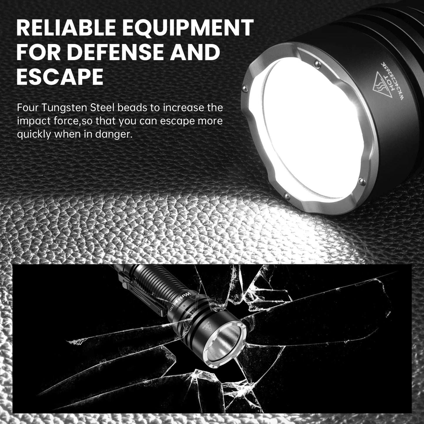Wurkkos TS23 5000LM LED Flashlight XHP70 HI and 21700 Battery by S And B Enterprise