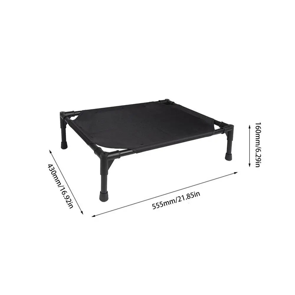Outdoor Elevated Dog Bed With Foldable Removable Canopy Shade Tent by S And B Enterprise