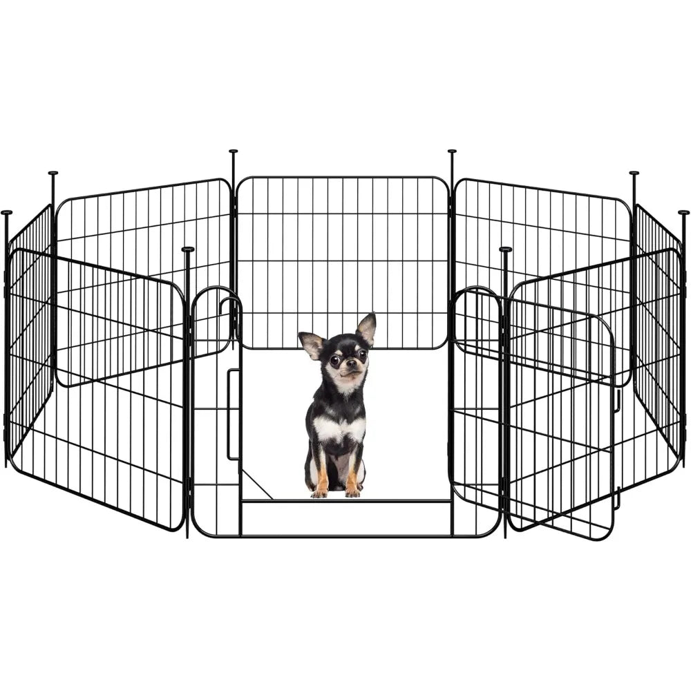 Expandable Dog Playpen 8 Panel With Door Indoor Outdoor Fence