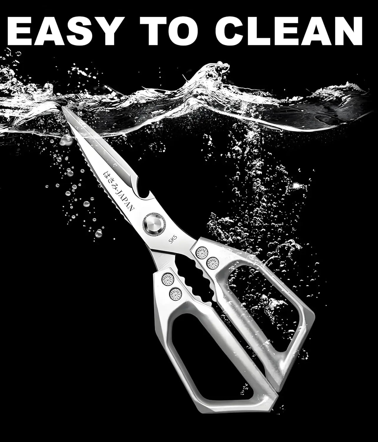 Kitchen Scissors, All Purpose，Ultra Sharp Meat Scissors，Heavy Duty Silver Cooking Scissor，Dishwash Safe Stainless Steel Kitchen Shears for Food, Chicken Bones, Turkey by S And B Enterprise
