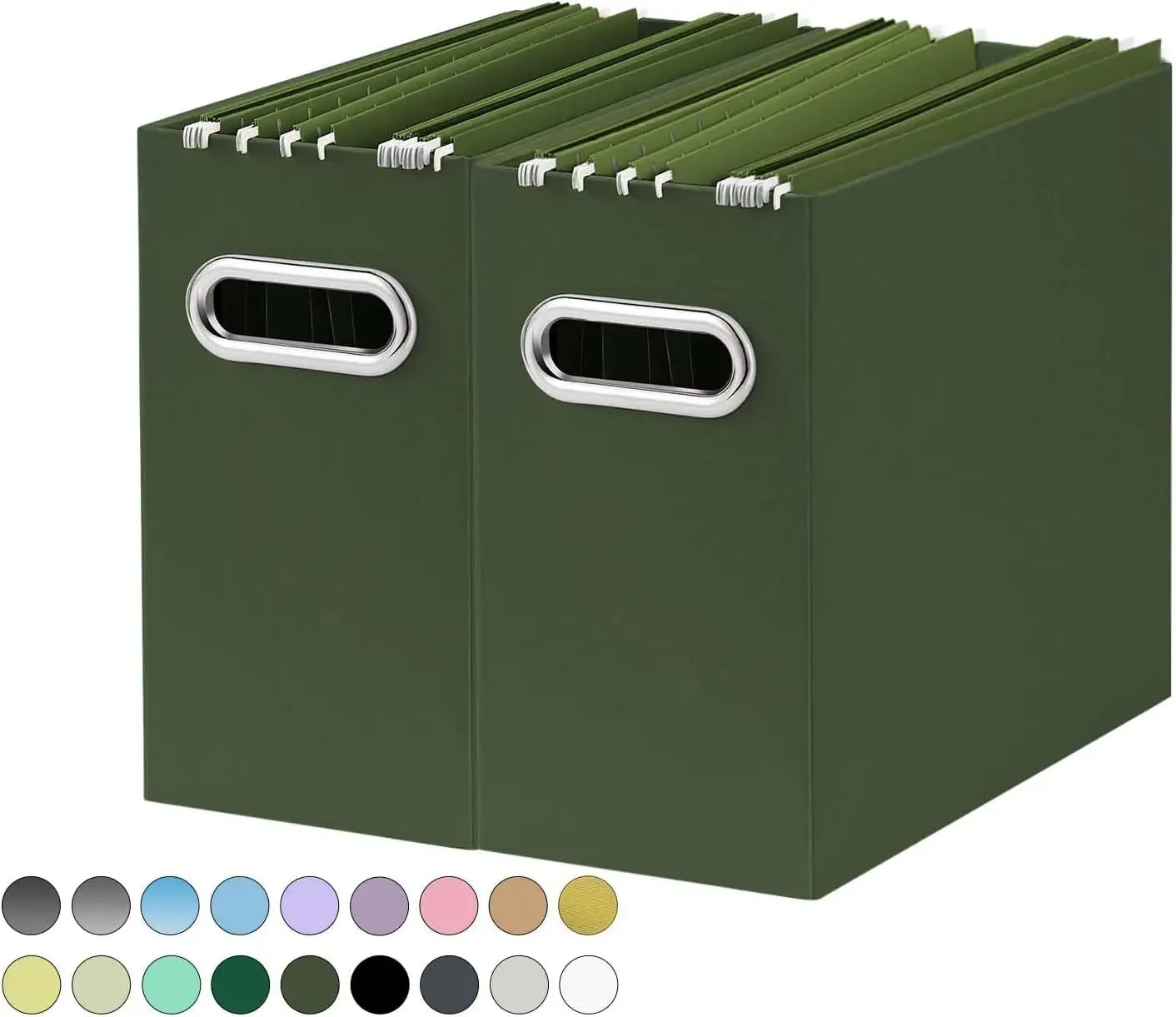 Collapsible File Organizer Box With Portable Handle For Office