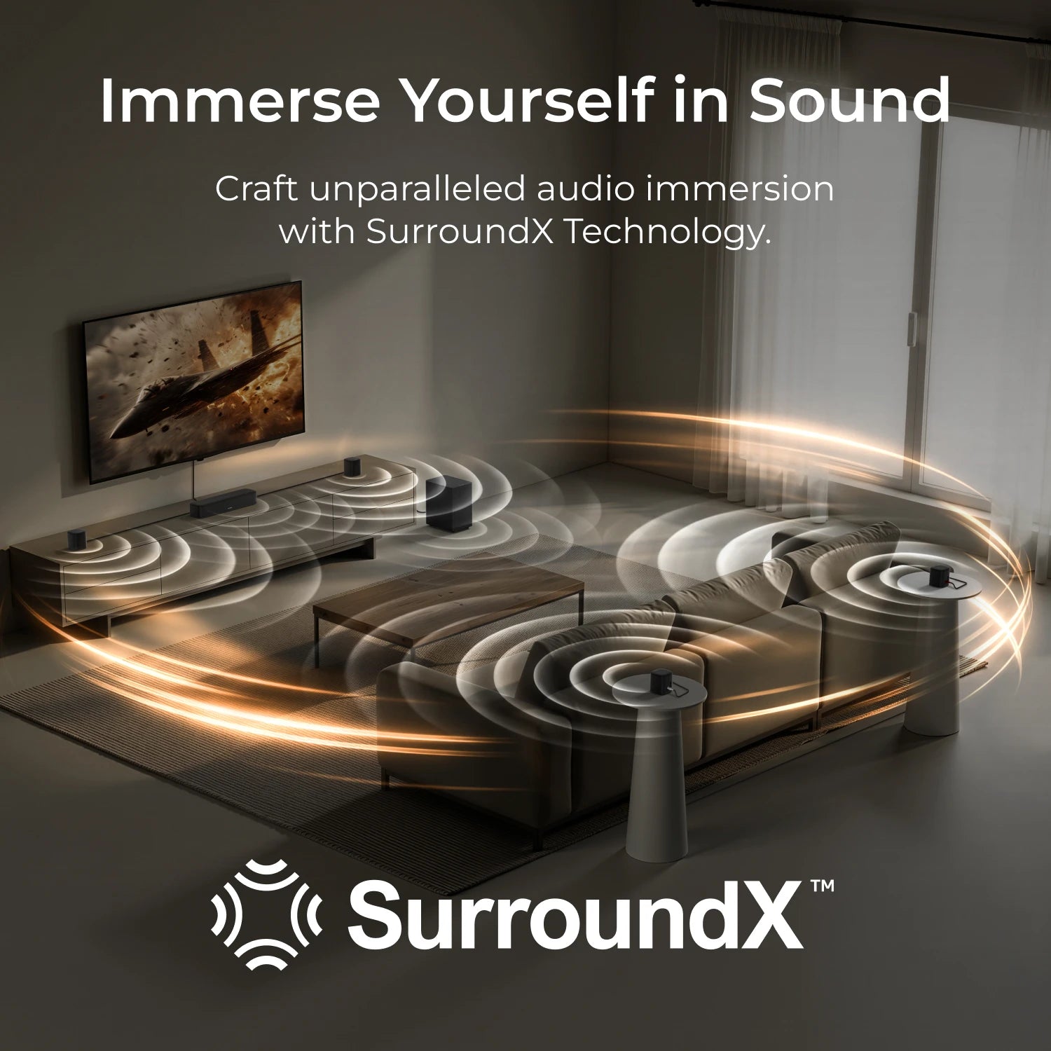 ULTIMEA 350W 7.1ch Virtual Surround Soundbar With Subwoofer And Speakers by S And B Enterprise
