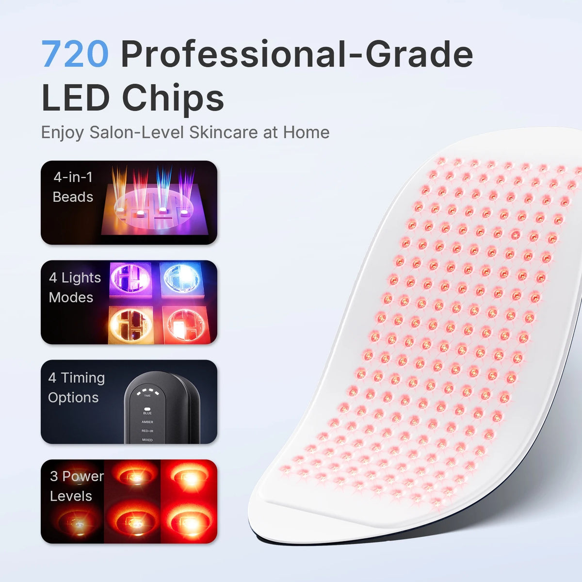 Hello Face L6 510K Red and infrared Light Mask 720 LED Chips Panel Facial Body Skin Rejuvenation Home Care Salon Device