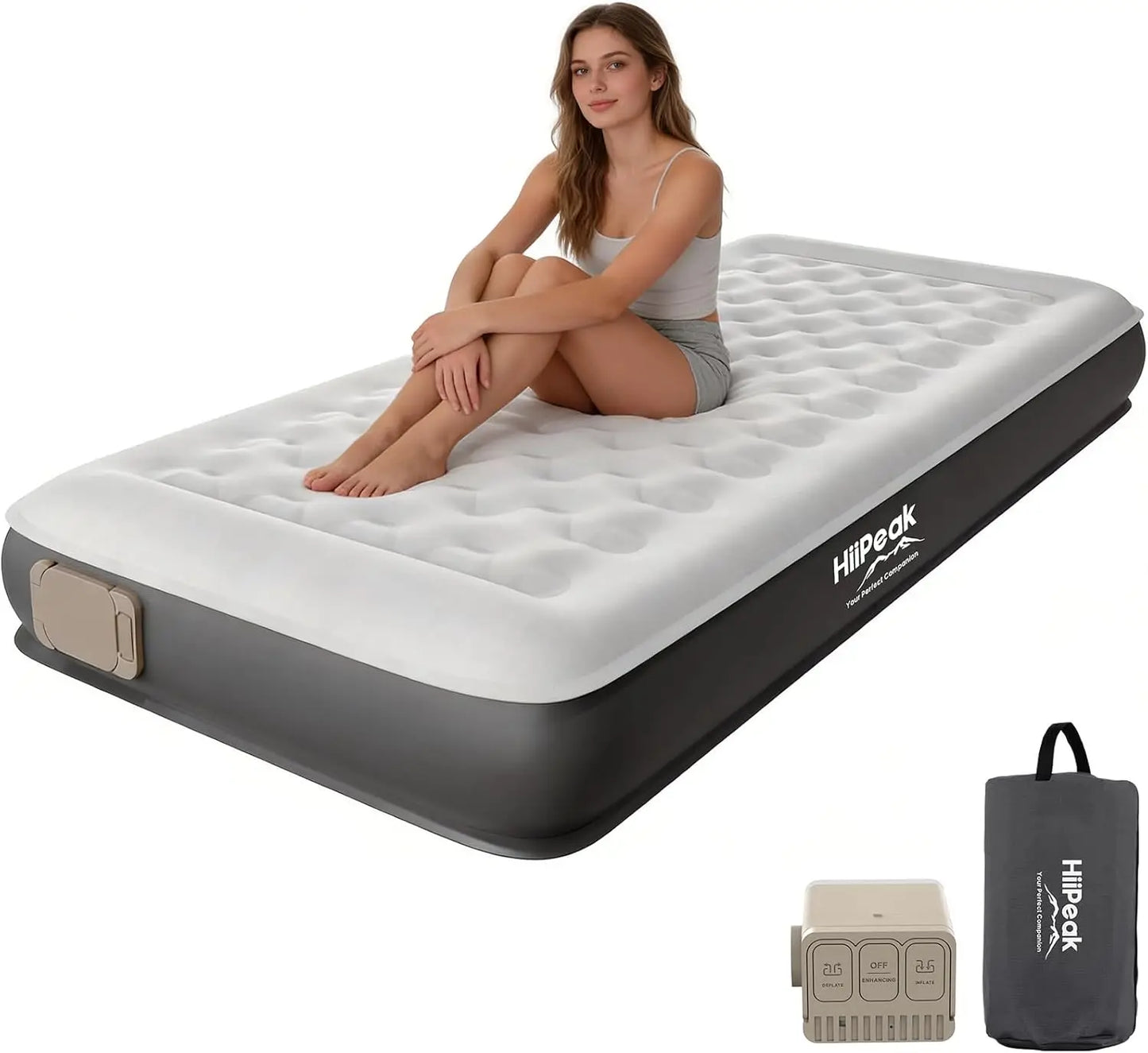 Air Mattress With Wireless Pump For Quick Self Inflating by S And B Enterprise