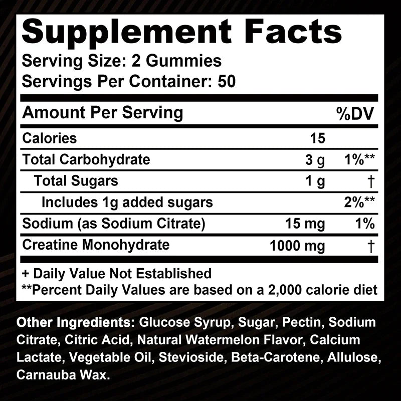 PslalaeCharge Creatine Monohydrate Gummies For Athletic Performance