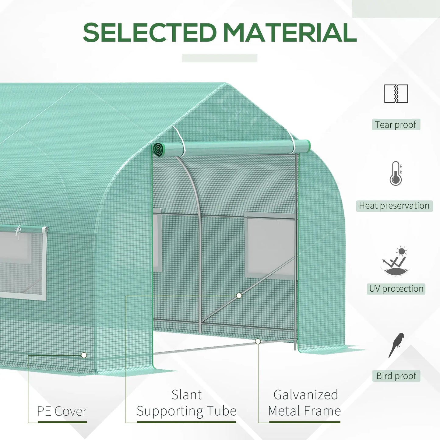 20' X 10' X 7' Greenhouse Large Walk-In Hot Green House Plant Gardening Green by S And B Enterprise