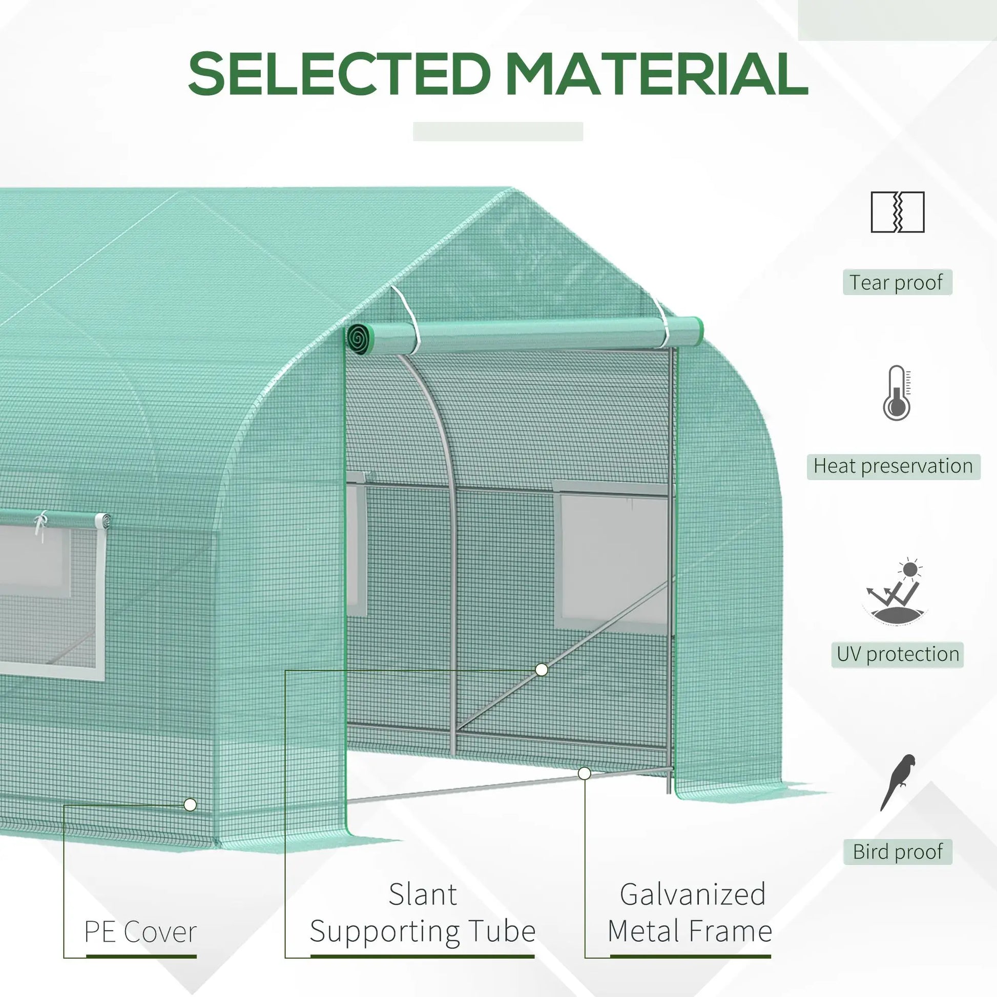 20' X 10' X 7' Greenhouse Large Walk-In Hot Green House Plant Gardening Green by S And B Enterprise