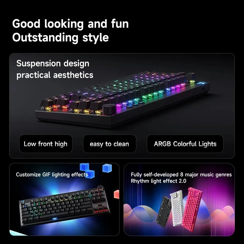 Mchose Mix87 Magnetic Swtich Keyboard Wired Gaming Keyboard 8K+256K Esport 0.08ms Low Latency E-Sports Custom Gamer Accessories by S And B Enterprise