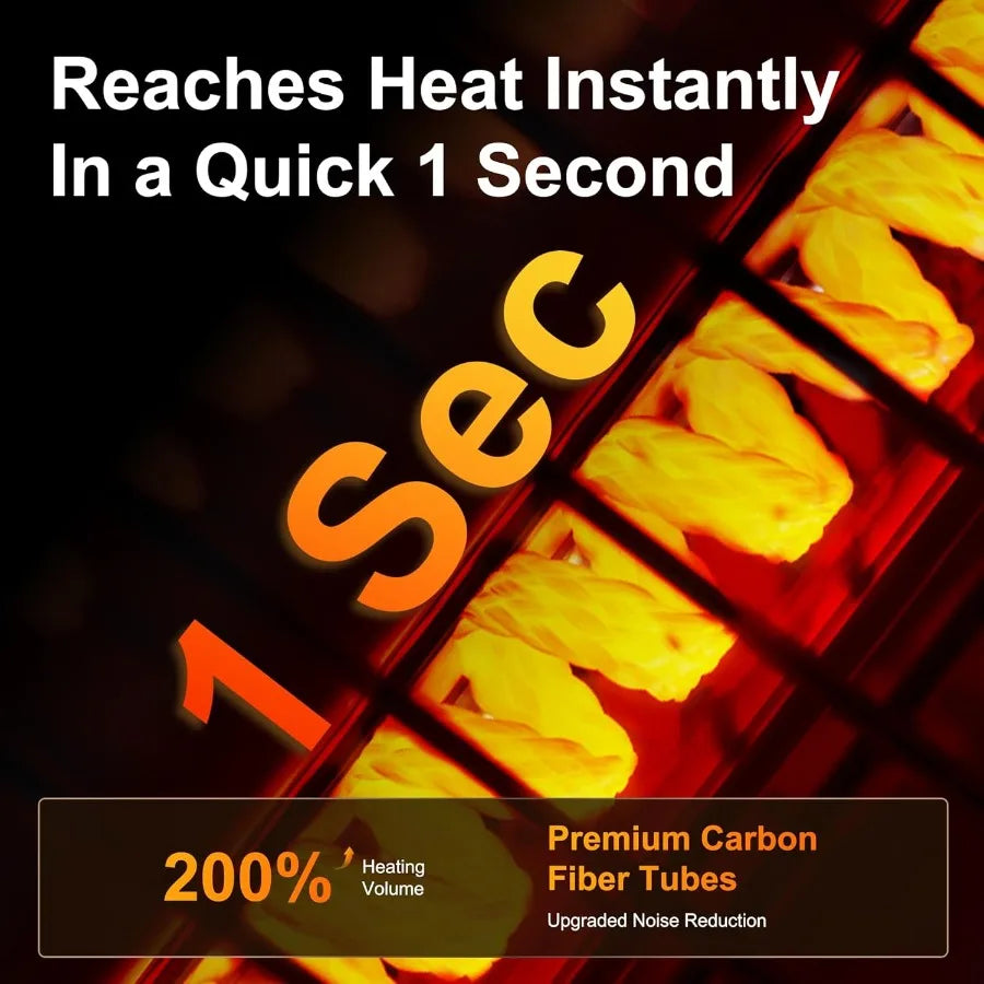 Wall mounted outdoor infrared patio heater with remote 24-hour timer and premium carbon fiber tubes