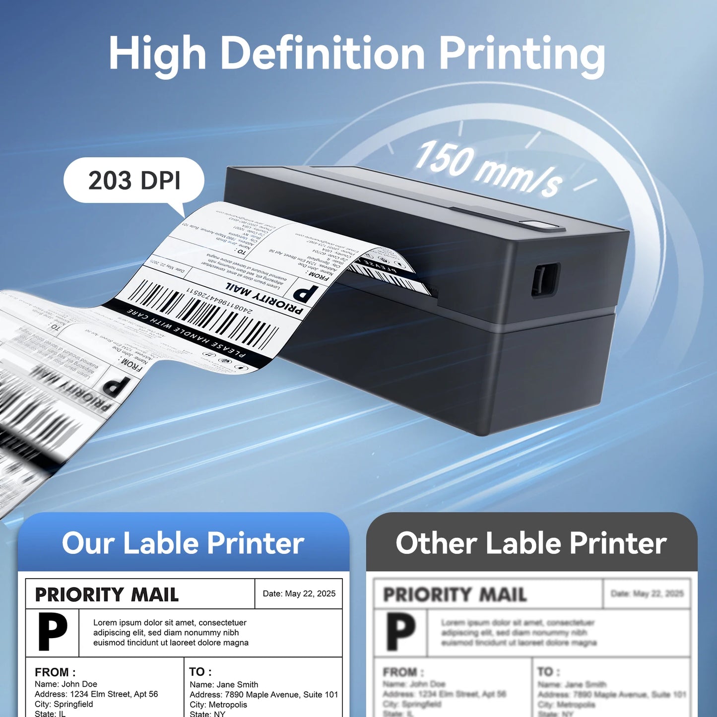 TakeYou Thermal Label Printer Portable No Ink USB Bluetooth 203DPI by S And B Enterprise