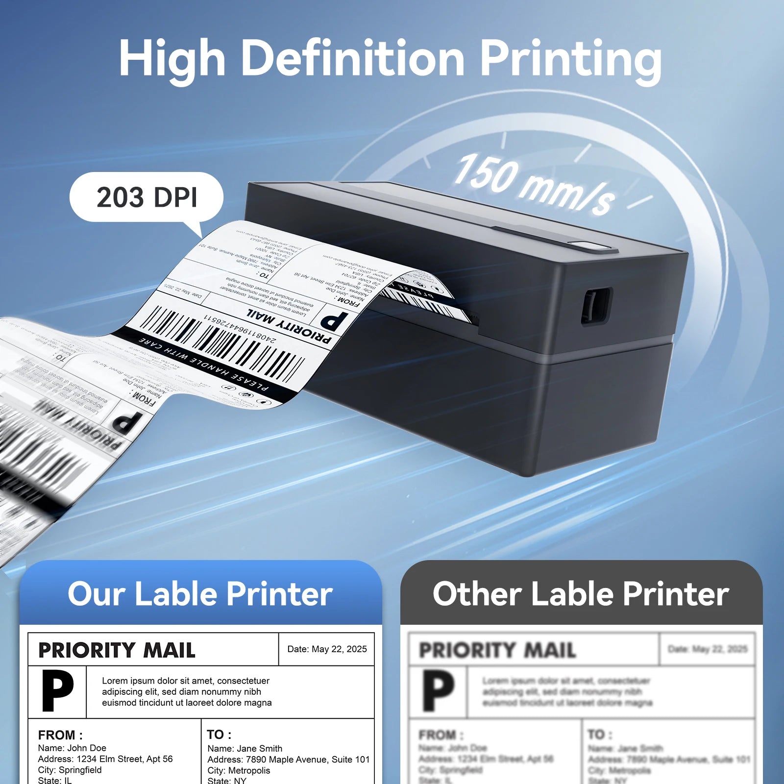 TakeYou Thermal Label Printer Portable No Ink USB Bluetooth 203DPI by S And B Enterprise