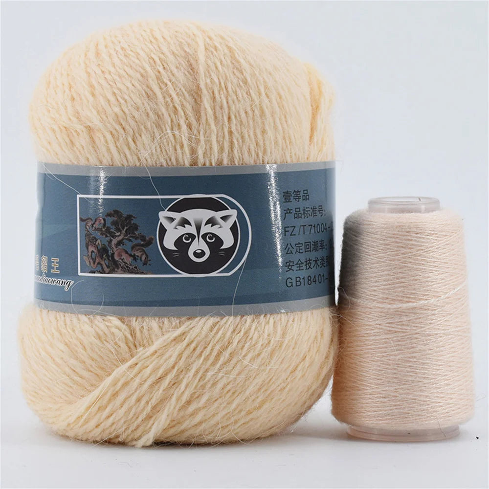 Mink Fur Yarn for Yarns for Knitting and Crochet 2-Ply Lace T Shirt Yarn for Hand Knitting Needlework 1 Skein 340 M 50+20g by S And B Enterprise