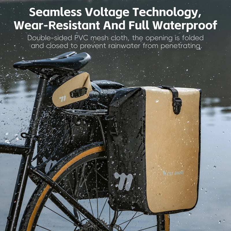 Bike Pannier Bag Waterproof Rear Trunk With Quick Release Buckle
