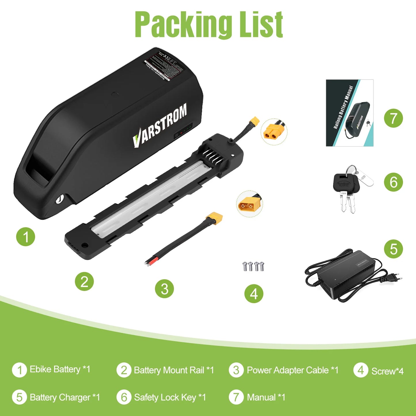 Varstrom Ebike Battery 48V 20Ah 40A BMS Downtube Pack by S And B Enterprise