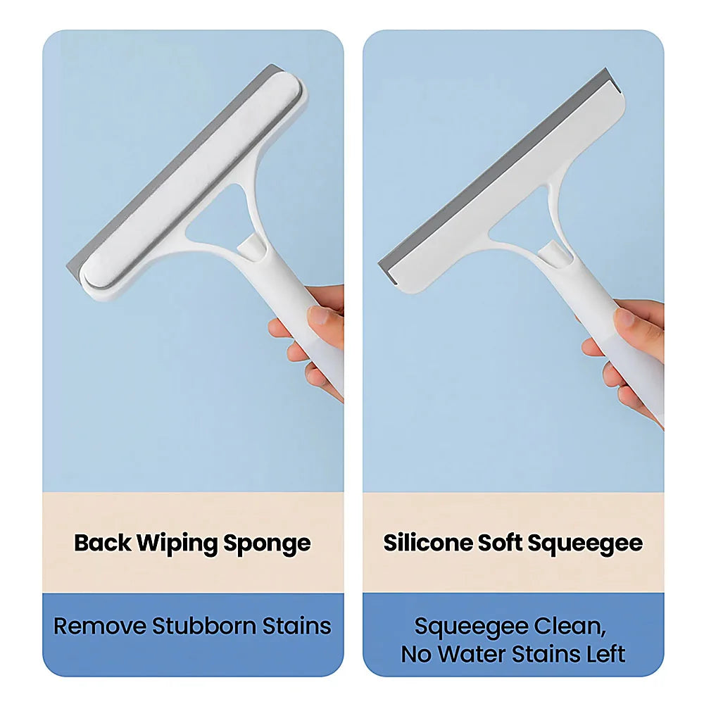 3-In-1 Multifunctional Window Squeegee Glass Wiper With Spray Bottle Scrubber by S And B Enterprise