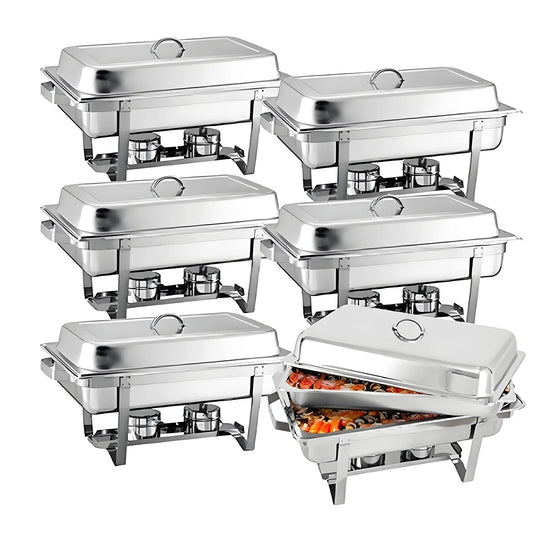 Stainless Steel Buffet Chafing Dish Set With Lids For Catering