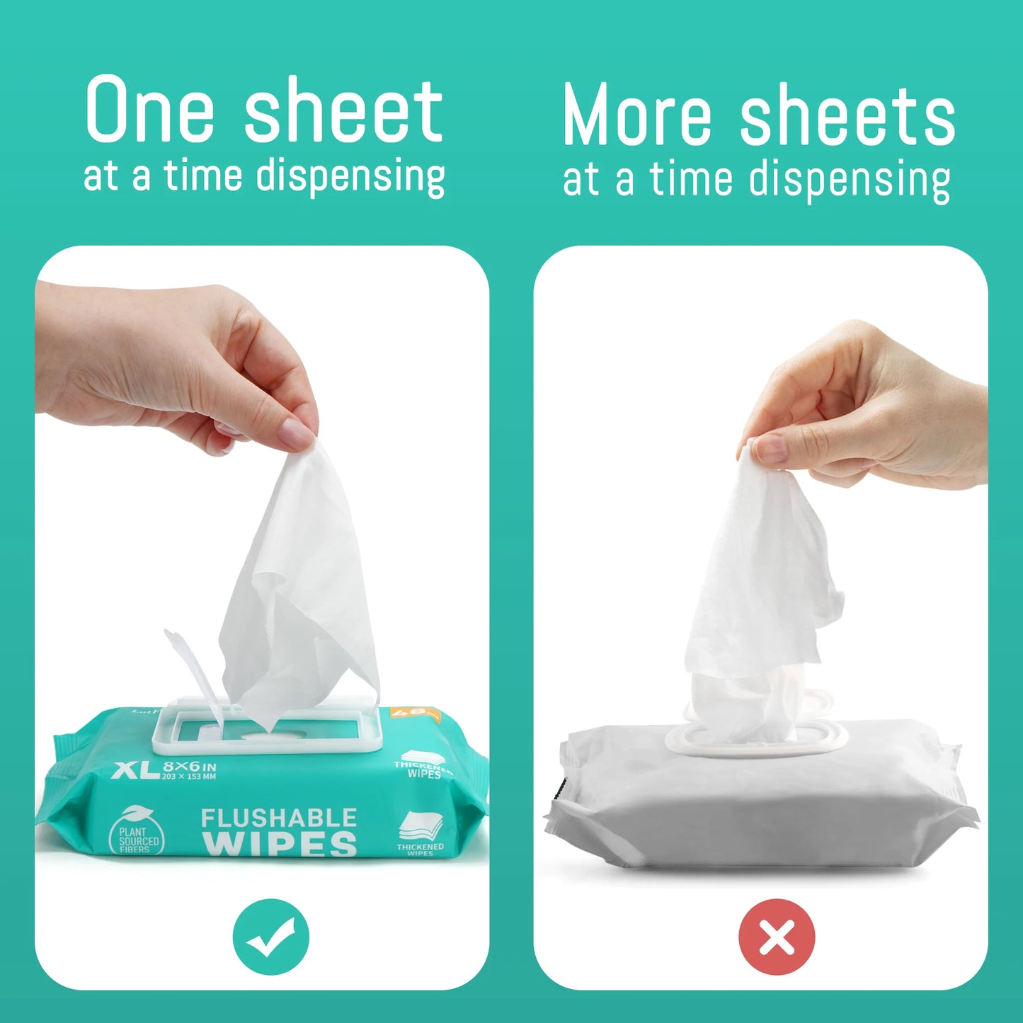 Flushable Wet Wipes for Outdoor Use Thickened Butt Wipes