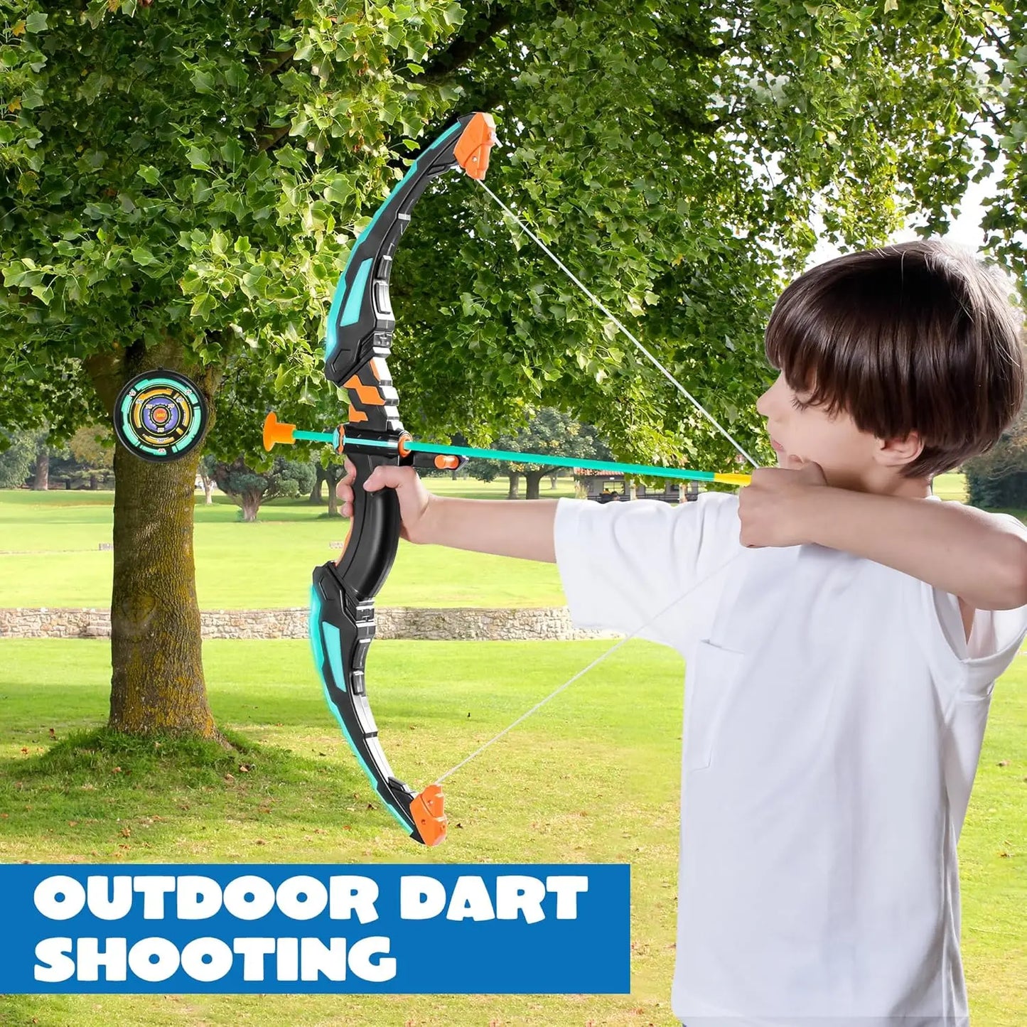Joyfy LED Light Up Archery Bow Set With Suction Arrows