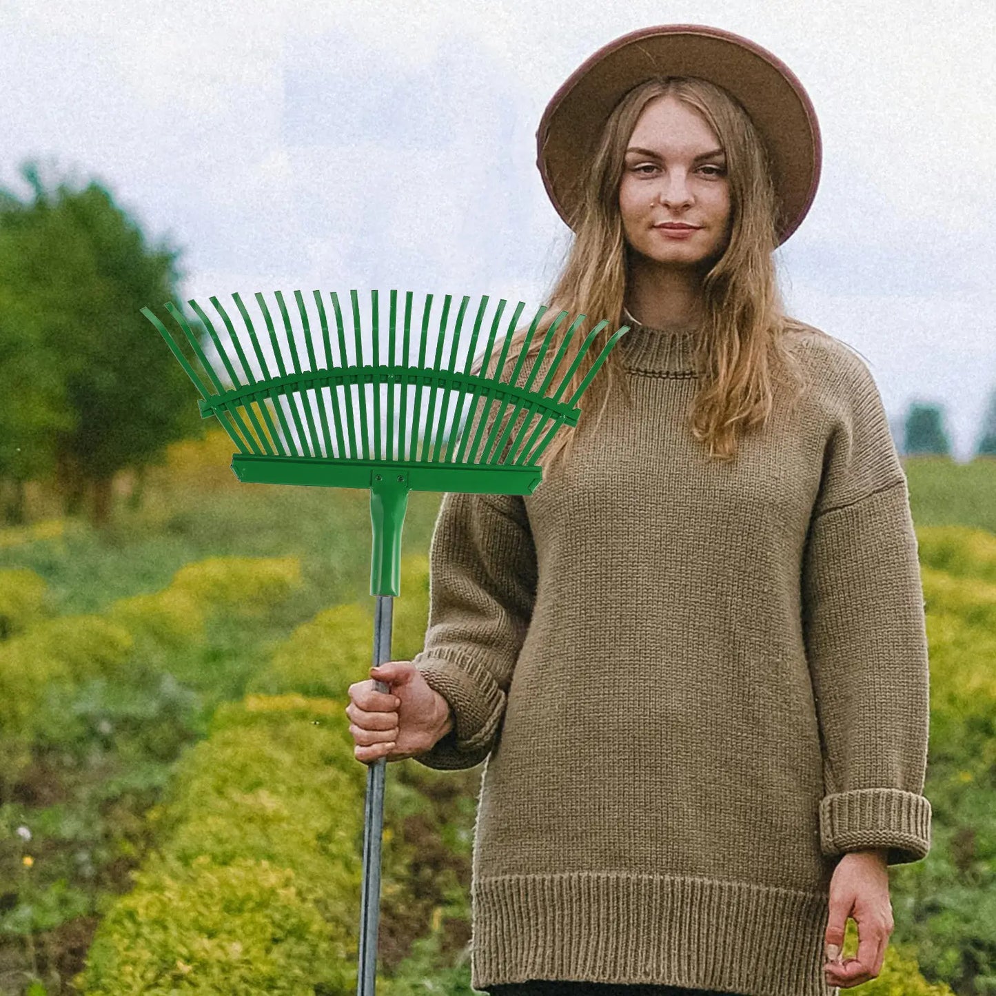 Heavy Duty Carbon Steel Garden Rake For Leaves And Debris by S And B Enterprise
