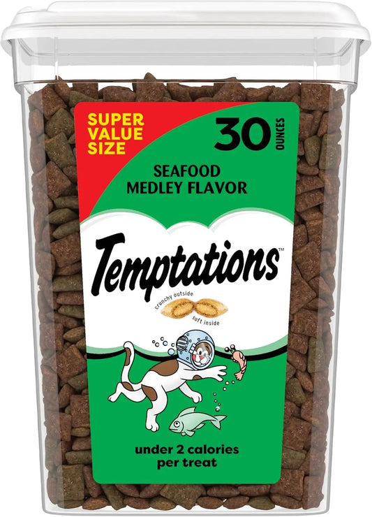 Crunchy And Soft Cat Treats Seafood Medley Flavor For Cats