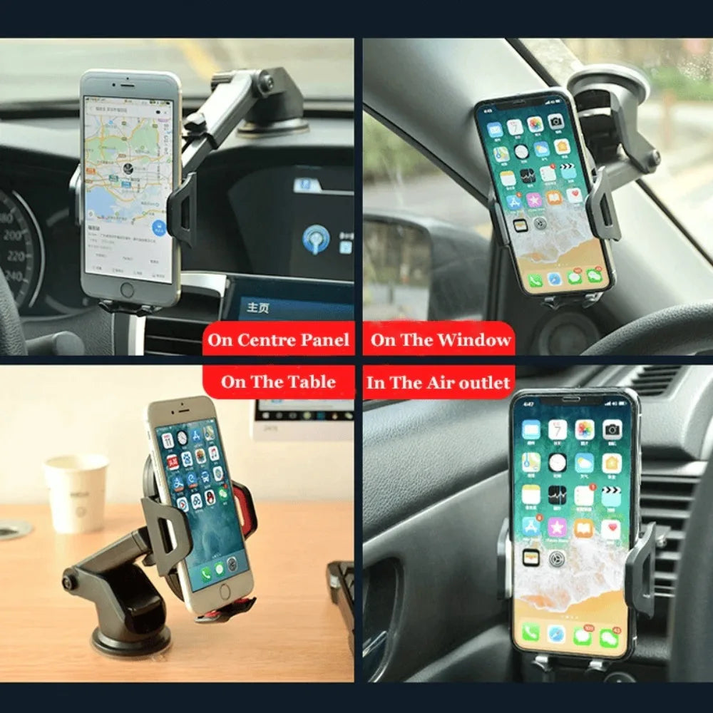 360° Universal Mount Holder Car Stand Windshield For Mobile Cell Phone GPS，Sucker Car Phone Holder Mount Stand GPS Mobile Cell Support For iPhone 13 12 11 Pro Max X 7 8 Xiaomi Huawei Samsung by S And B Enterprise