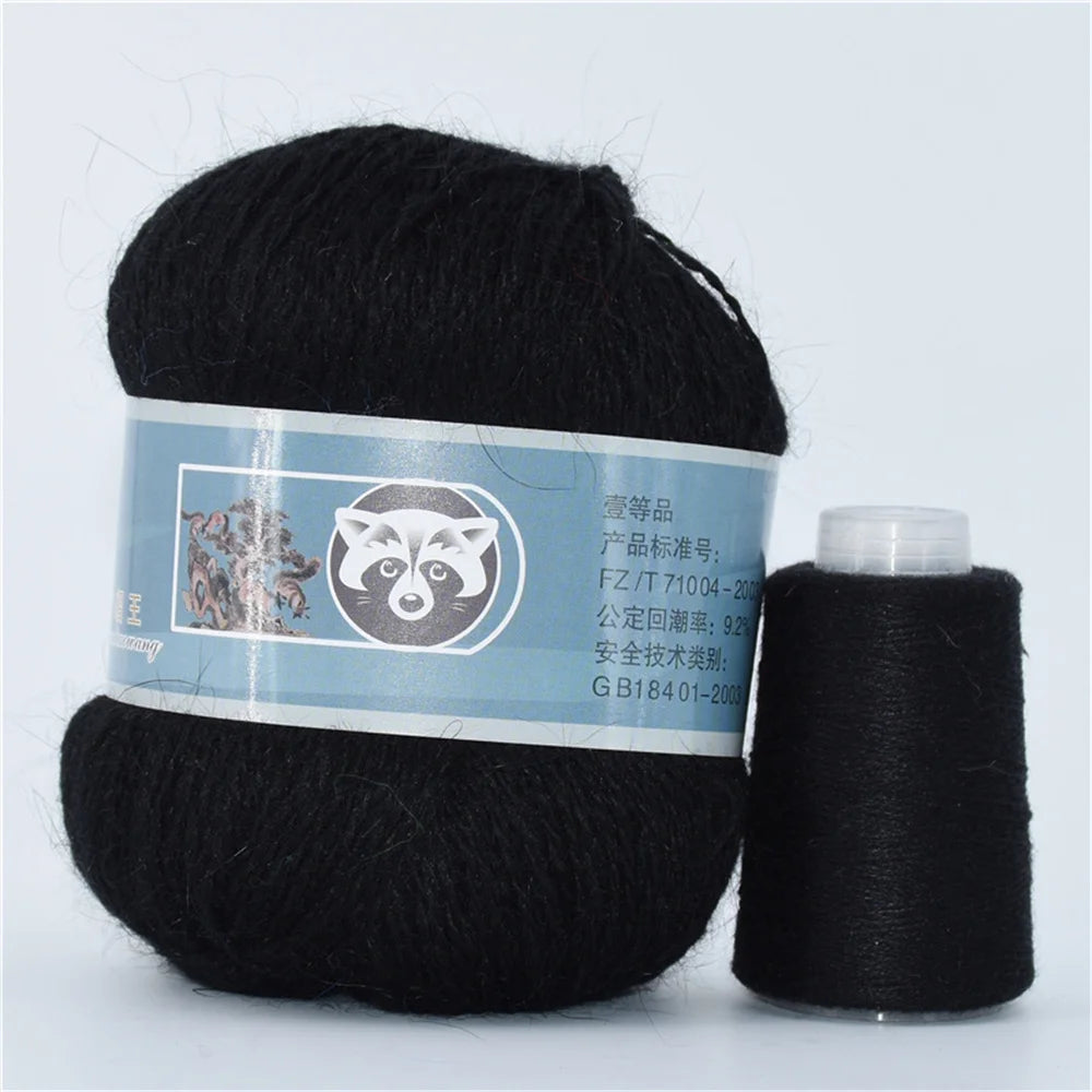 Mink Fur Yarn for Yarns for Knitting and Crochet 2-Ply Lace T Shirt Yarn for Hand Knitting Needlework 1 Skein 340 M 50+20g by S And B Enterprise