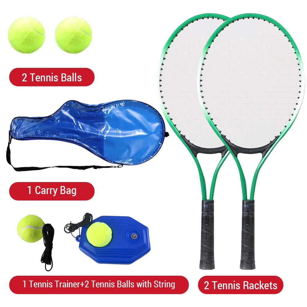 LIXADA Junior Kids Tennis Rackets With Ball Trainer For Beginners