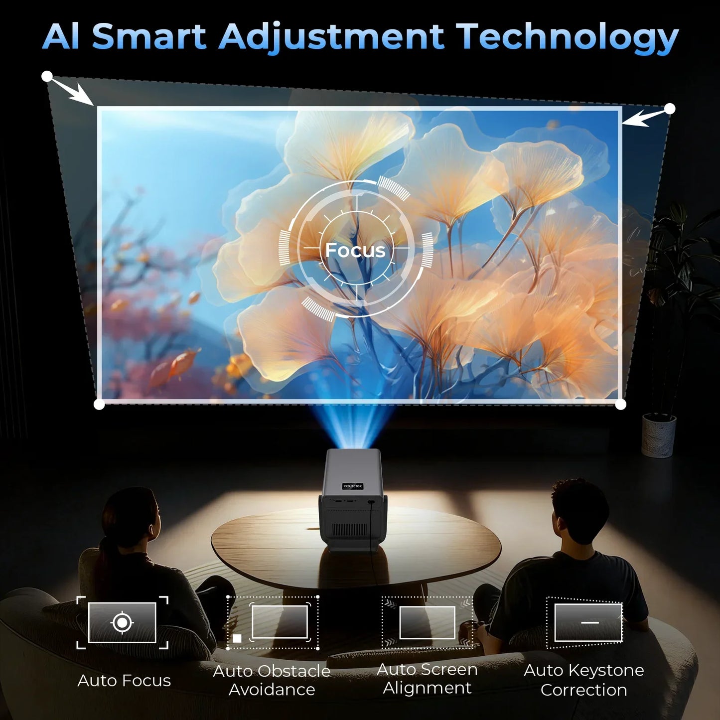 LynCast X7 AI Smart Projector Dolby Android 14 8K Support