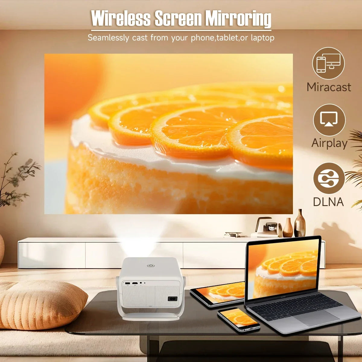 Magcubic Portable Android WiFi6 Projector With Auto Focus 650ANSI Outdoor by S And B Enterprise