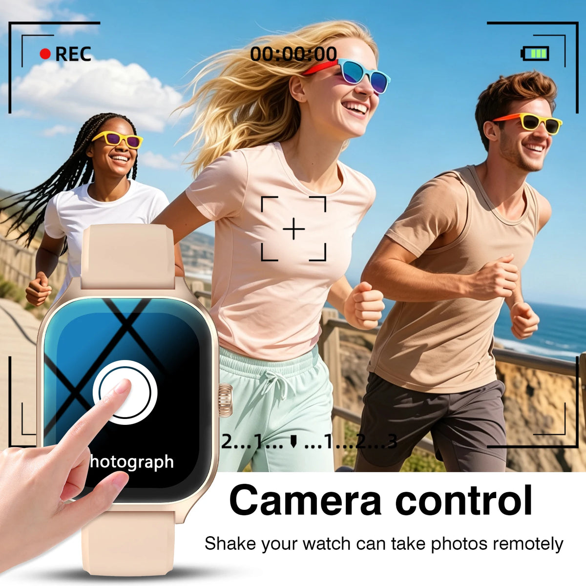 New Full-Touch High-Definition Men'S and Women'S Sports Smartwatch Features Wireless Dialing, Answering Calls, Motion Tracking and Music Control. Suitable for Android & IPhone,The First Choice for Gifts