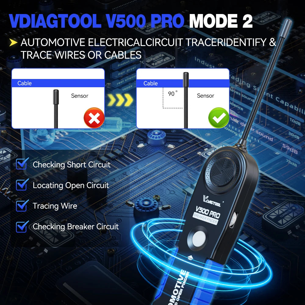 VDIAGTOOL V500PRO 2-In-1 Automotive Power Probe Tool Multimeter