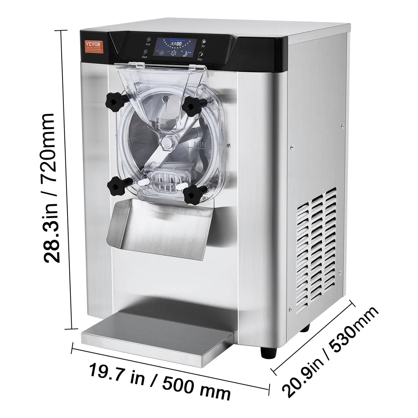 SucceBuy Countertop Ice Cream Maker Single Flavor