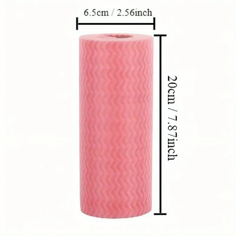 2/4Rolls Disposable Non-woven Cleaning Cloths Versatile Kitchen Living Room Use Washing Wiping Dirty Item Absorbent Towels by S And B Enterprise
