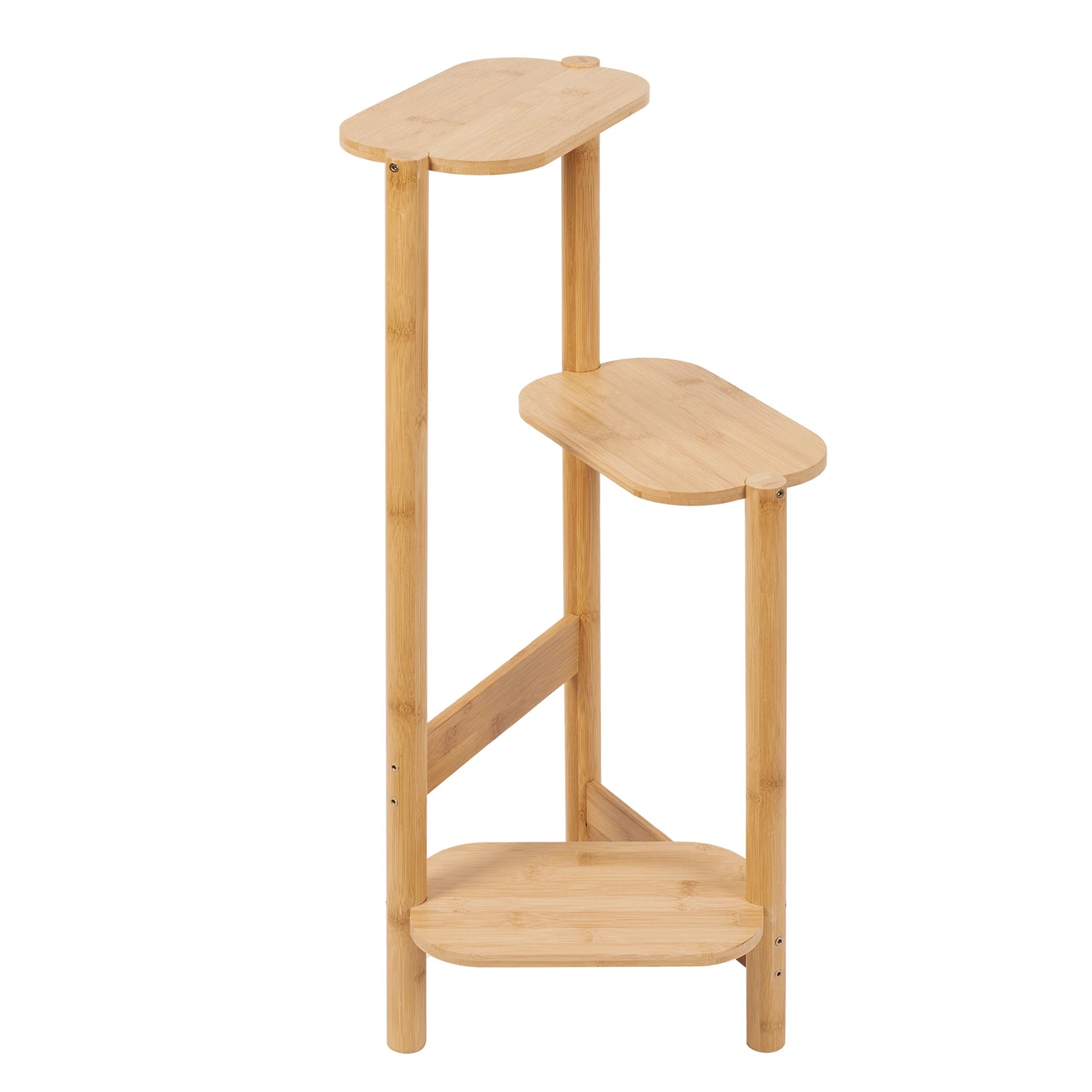 Wisfor 3 Tier Bamboo Plant Stand Corner Shelf Rack by S And B Enterprise