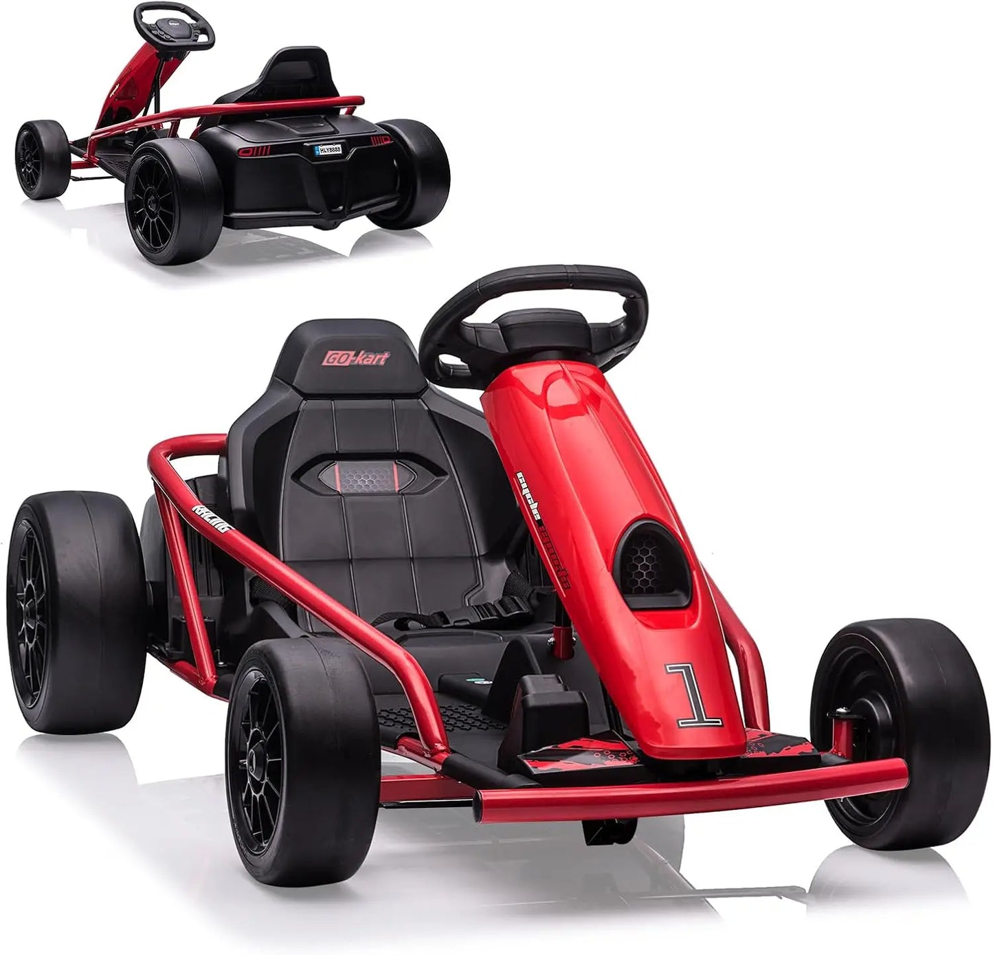 HiMISSE Premium Ride On Go Kart 24V Dual 300W Motors