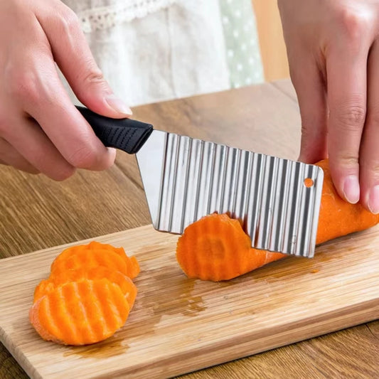 Stainless Steel Potato Chip Slicer And Wavy Crinkle Cutter French Fry Maker by S And B Enterprise