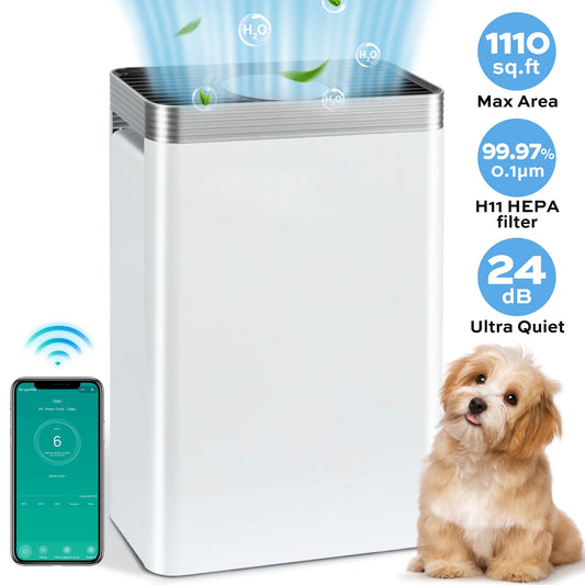 Deli Air Purifier HEPA For Pet Dander Dust Pollen Smoke