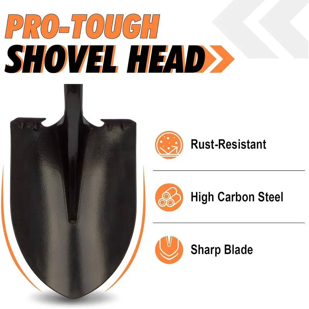 Heavy Duty Digging Metal Shovel With Fiberglass Handle by S And B Enterprise