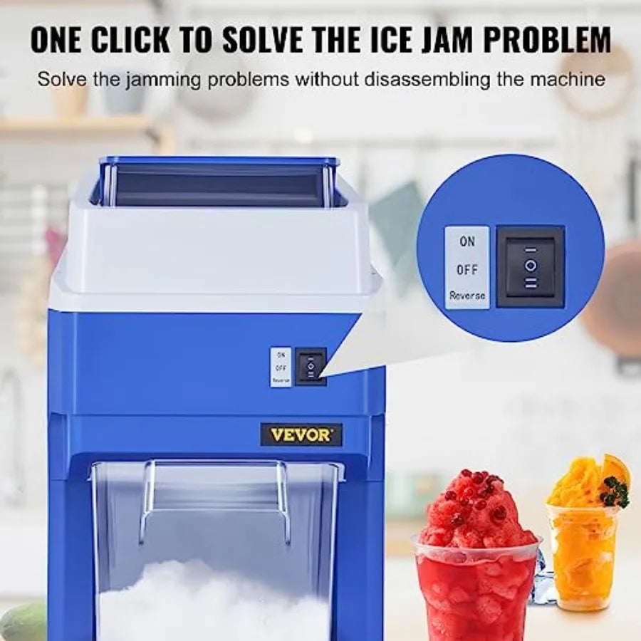 VEVOR Commercial Ice Shaver Crusher 265 Lbs Per Hour 650W Snow Cone Maker by S And B Enterprise